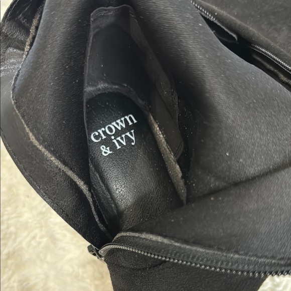 CROWN & IVY SIZE 8M Black Over-the-Knee Women's Boots NWOT - Picture 2 of 12